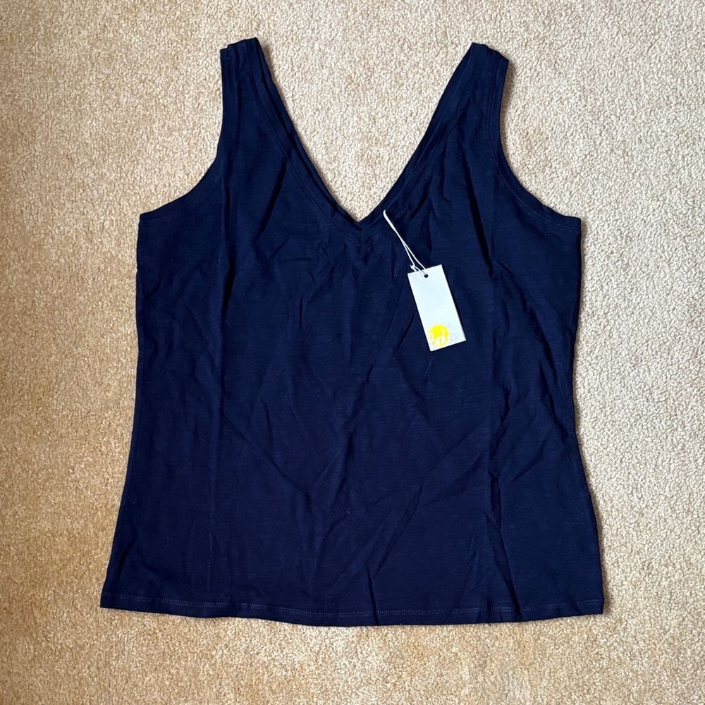 Boden navy v neck large nwt tank top Classic Dark Blue Camisole